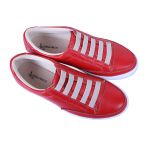 Sapatênis Feminino Casual Rasteiro em Couro de Ajuste Elástico Leve e Confortável