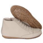 Bota Feminina Cano Curto Confortável em Couro Legítimo de Elástico e Zíper Lateral