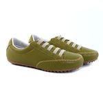 Sapatênis Feminino Sintético de Elástico Cor Verde Oliva Mod. 401- Izabela Araújo