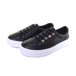 Sapatênis Casual Feminino de Ajuste Elástico Muito Confortável e Prático Para Seu Dia a Dia Cor Preto Mod. 412