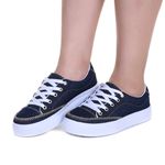 Sapatênis Casual Feminino Rasteiro Cor Jeans Mod. 410 - Izabela Araújo