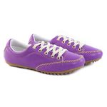 Sapatênis Feminino Sintético de Cadarço Cor Roxo Mod. 400- Izabela Araújo