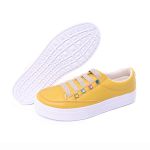 Sapatênis Casual Feminino de Ajuste Elástico Muito Confortável e Prático Para Seu Dia a Dia Cor Amarelo Mod. 412