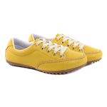 Sapatênis Feminino Sintético de Cadarço Cor Amarelo Mod. 400- Izabela Araújo