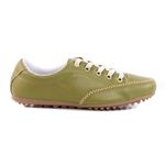 Sapatênis Feminino Sintético de Cadarço Cor Verde Oliva Mod. 400- Izabela Araújo