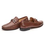 Mocassim Casual Floater Troy GJ01 Solado Todo De Couro