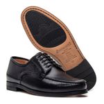 Clássico Mocassim Preto 085 Com cadarço