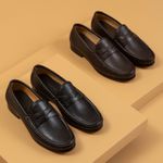 Mocassim Giacomo Preto Floater Solado de Couro