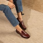 Mocassim Feminino Ornella Couro Sangre Vinho
