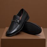 Mocassim Mantova Preto Solado de Borracha
