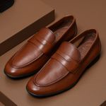 Mocassim Modena Tan Solado de Borracha