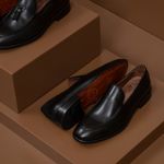 Mocassim Masculino Livorno Preto Solado de Couro
