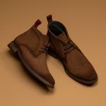 Bota Casual Bormio Couro Suede Capuccino