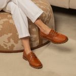 Mocassim Náutico Feminino Couro Whisky