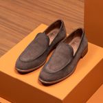 Mocassim Masculino Café Solado de couro