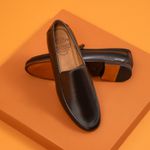 Mocassim Masculino de Couro Preto 194048