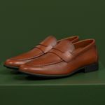 Mocassim Modena Tan Solado de Borracha