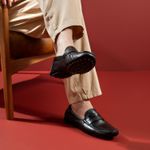 Mocassim Masculino Esportivo Drive Couro Preto GT300