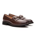 Mocassim Feminino Ginevra Couro Café