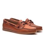 Mocassim Náutico Feminino Positano de Couro Whisky