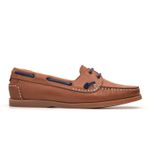 Mocassim Náutico Feminino Positano de Couro Caramelo