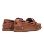 Mocassim Náutico Feminino Positano de Couro Caramelo