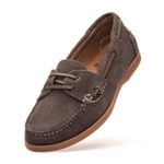 Mocassim Náutico Feminino Positano de Couro Suede Smoke