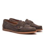 Mocassim Náutico Feminino Positano de Couro Suede Smoke