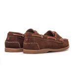 Mocassim Náutico Feminino Positano de Couro Suede Marrom