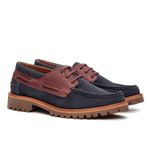Mocassim Náutico Feminino Couro Suede Navy