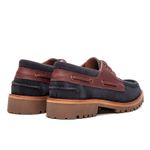 Mocassim Náutico Feminino Couro Suede Navy