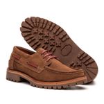 Mocassim Náutico Feminino Couro Suede Castanho