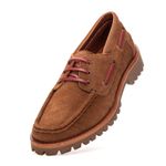Mocassim Náutico Feminino Couro Suede Castanho