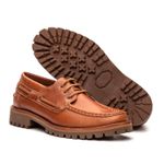 Mocassim Náutico Feminino Couro Whisky
