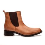 Bota Chelsea Feminina Brunella Couro Whisky