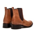 Bota Chelsea Feminina Brunella Couro Whisky