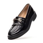 Loafer Feminino Cortona Couro Preto