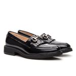 Loafer Feminino Cortona Couro Preto