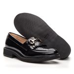Loafer Feminino Cortona Couro Preto