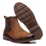 Bota Masculina Chelsea de Couro Nobuck Tan