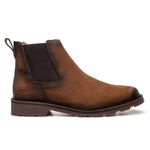 Bota Masculina Chelsea de Couro Nobuck Tan