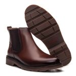 Bota Masculina Chelsea de Couro Pinhão