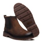 Bota Masculina Chelsea de Couro Nobuck Café