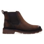 Bota Masculina Chelsea de Couro Nobuck Café