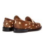 Mocassim Feminino Ornella Couro Animal Print