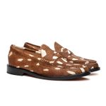 Mocassim Feminino Ornella Couro Animal Print