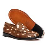 Mocassim Feminino Ornella Couro Animal Print
