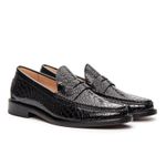 Mocassim Feminino Ornella Couro Verniz Preto