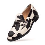 Mocassim Feminino Ornella Couro Animal Print