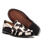 Mocassim Feminino Ornella Couro Animal Print